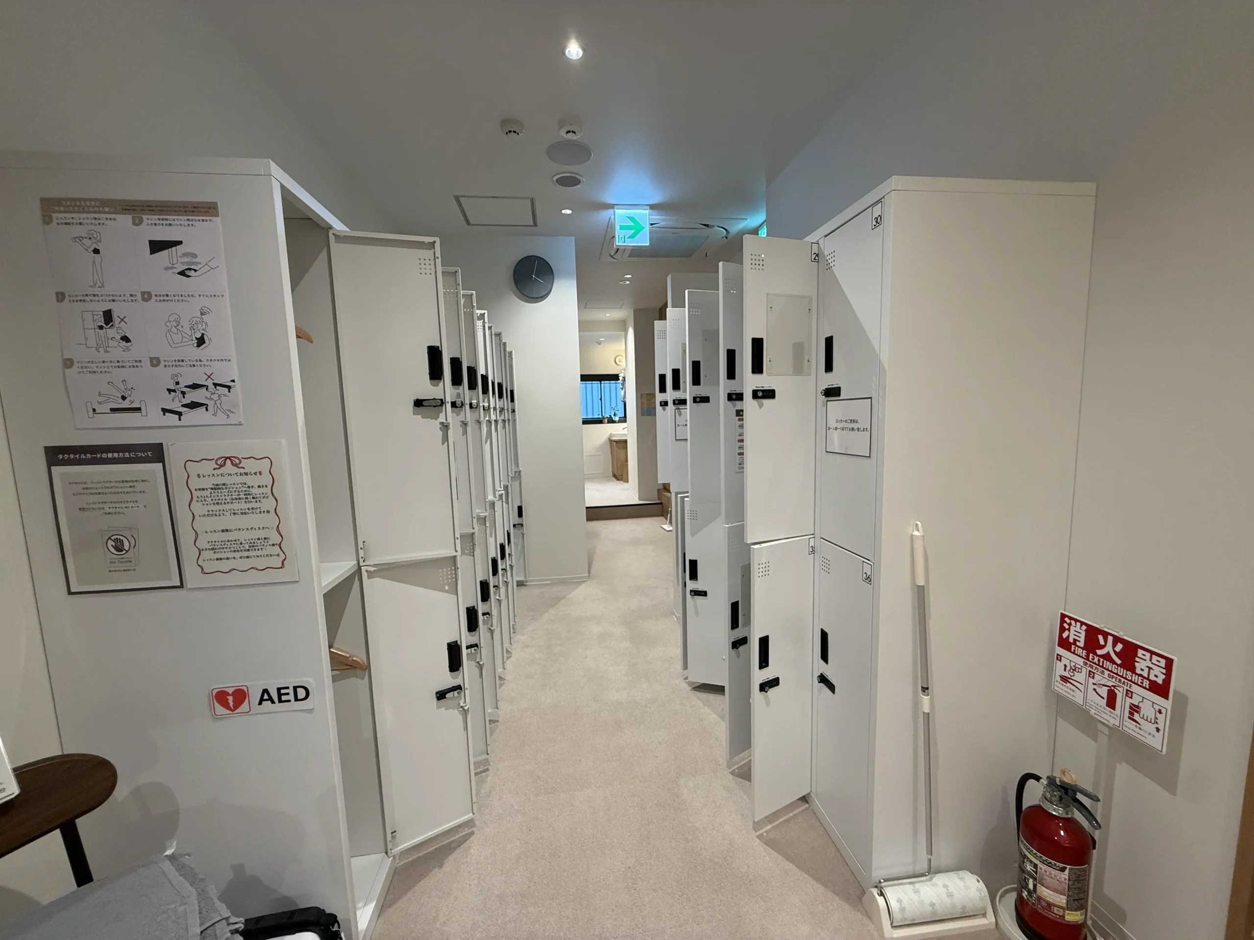 ピラティスK神保町店のロッカールーム